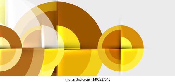 Geometric design abstract background - circles, modern business template