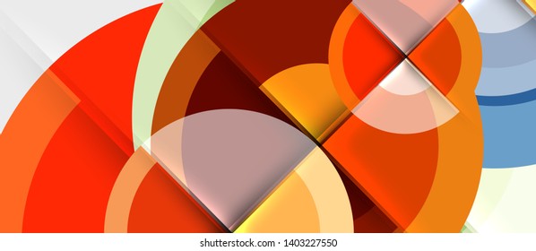 Abstrakter geometrischer Hintergrund - Kreise, Vektorgrafik