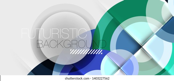 Fondo abstracto de diseño geométrico - círculos, plantilla de negocio moderna