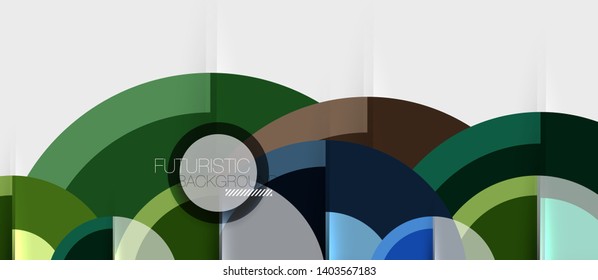 Geometric design abstract background - circles, modern business template