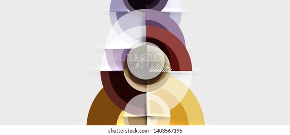 Geometric design abstract background - circles, modern business template