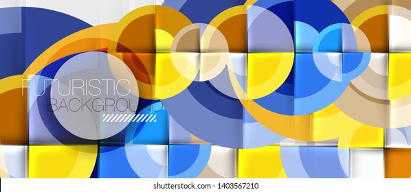 Geometric design abstract background - circles, modern business template