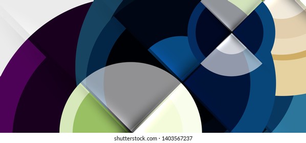 Geometric design abstract background - circles, modern business template
