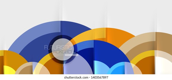 Fondo abstracto de diseño geométrico - círculos, plantilla de negocio moderna