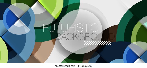 Fondo abstracto de diseño geométrico - círculos, plantilla de negocio moderna