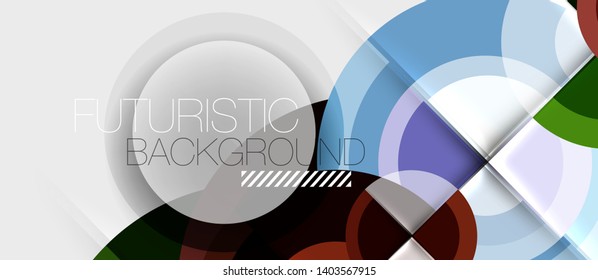 Geometric design abstract background - circles, modern business template