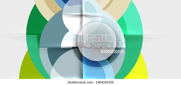 Fondo abstracto de diseño geométrico - círculos, vector