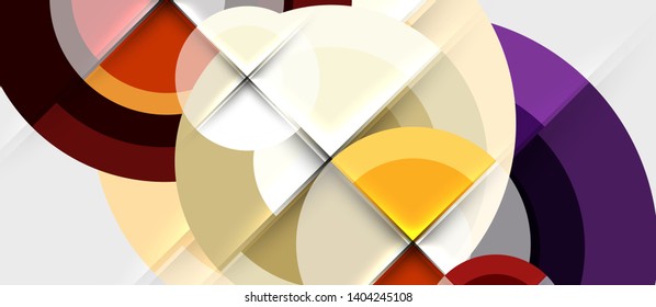 Geometric design abstract background - circles, vector