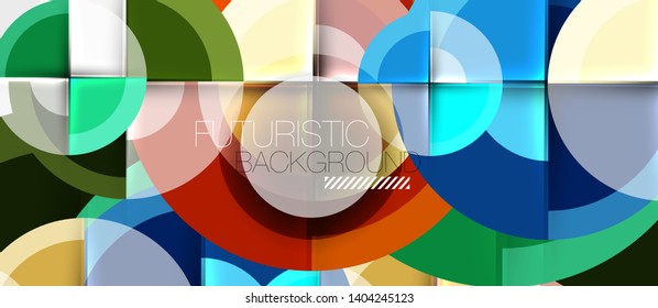 Abstrakter Hintergrund Geometrisches Design - Kreise, moderne Geschäftsvorlage