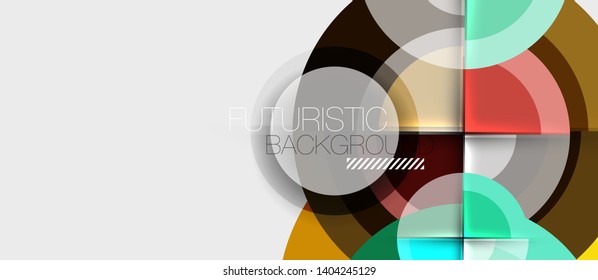 Geometric design abstract background - circles, modern business template