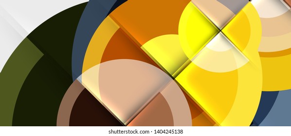 Geometric design abstract background - circles, modern business template