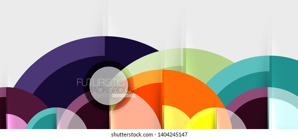 Fondo abstracto de diseño geométrico - círculos, vector