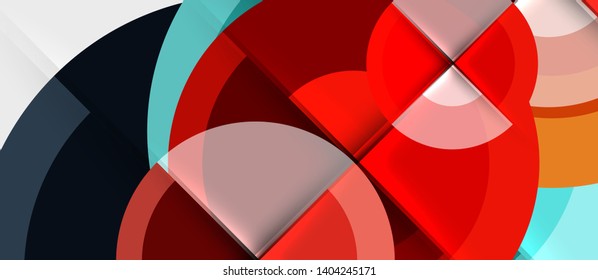 Geometric design abstract background - circles, modern business template