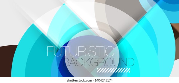 Geometric design abstract background - circles, modern business template