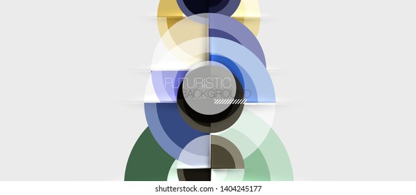 Geometric design abstract background - circles, modern business template