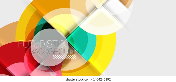 Geometric design abstract background - circles, modern business template