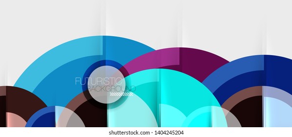 Geometric design abstract background - circles, modern business template