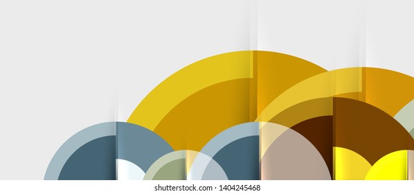 Geometric design abstract background - circles, modern business template