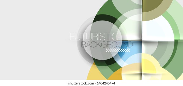 Geometric design abstract background - circles, modern business template
