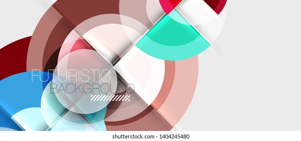 Geometric design abstract background - circles, modern business template