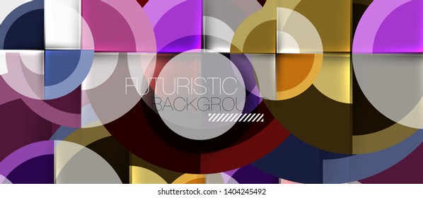 Fondo abstracto de diseño geométrico - círculos, plantilla de negocio moderna