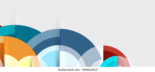 Geometric design abstract background - circles, modern business template