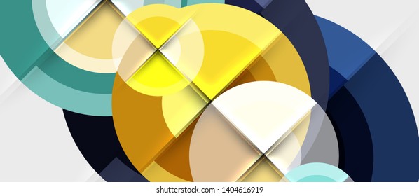 Geometric design abstract background - circles, modern business template