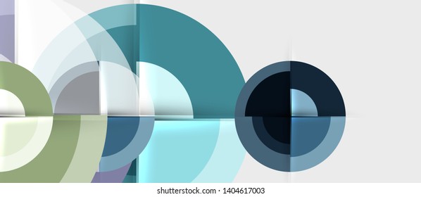 Geometric design abstract background - circles, vector