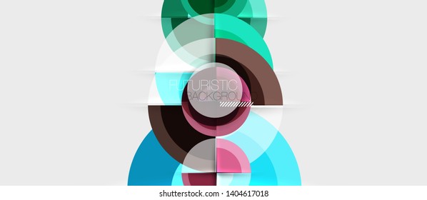 Geometric design abstract background - circles, modern business template
