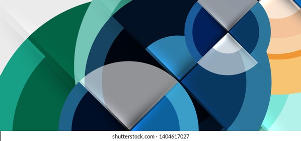 Geometric design abstract background - circles, vector