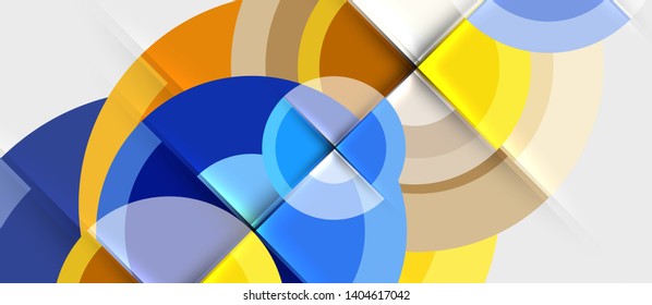 Geometric design abstract background - circles, modern business template