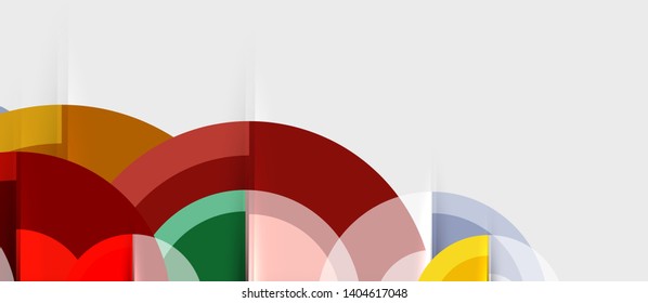 Geometric design abstract background - circles, vector