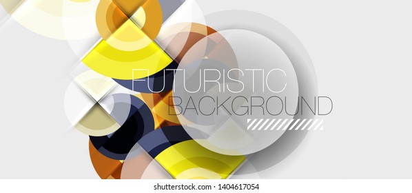 Fondo abstracto de diseño geométrico - círculos, plantilla de negocio moderna