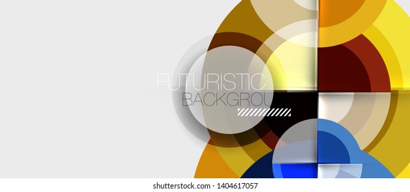 Geometric design abstract background - circles, modern business template