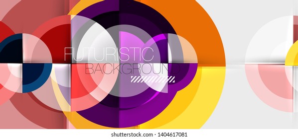 Plano de fundo abstrato de design geométrico - círculos, vetor