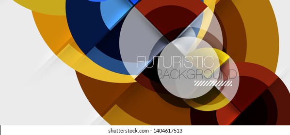 Geometric design abstract background - circles, modern business template