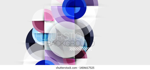 Geometric design abstract background - circles, modern business template