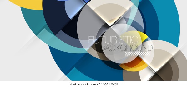 Geometric design abstract background - circles, modern business template