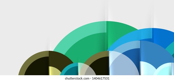 Geometric design abstract background - circles, modern business template