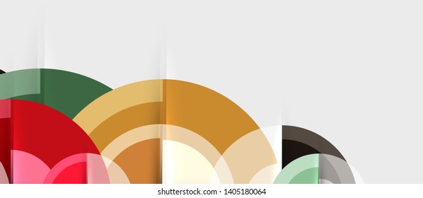 Geometric design abstract background - circles, vector