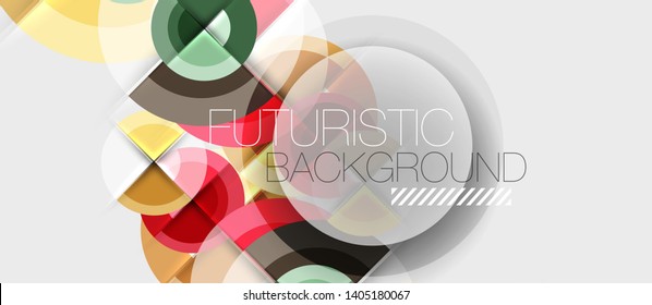 Fondo abstracto de diseño geométrico - círculos, vector