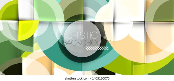 Fondo abstracto de diseño geométrico - círculos, plantilla de negocio moderna