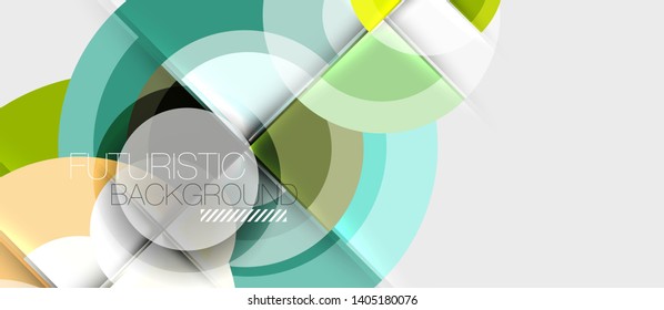 Geometric design abstract background - circles, modern business template