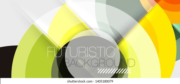 Geometric design abstract background - circles, vector