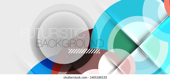 Geometric design abstract background - circles, modern business template