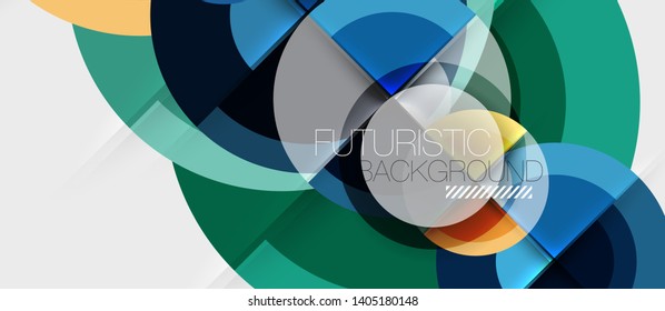Fondo abstracto de diseño geométrico - círculos, vector
