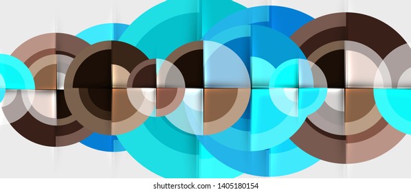 Geometric design abstract background - circles, modern business template