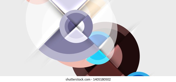 Fondo abstracto de diseño geométrico - círculos, plantilla de negocio moderna