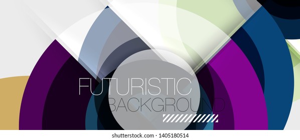Geometric design abstract background - circles, modern business template
