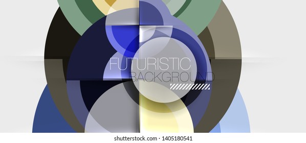 Geometric design abstract background - circles, modern business template